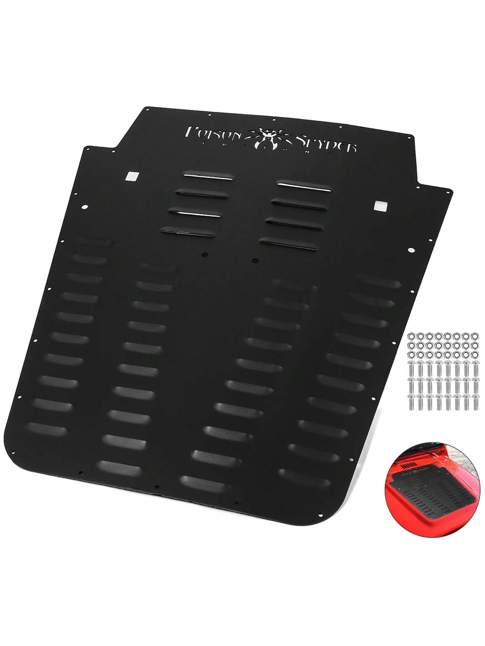 Vented Hood Louvers Black Powder Coated For 2013-2017 JK