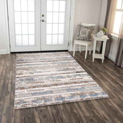 Rizzy Home Area Rugs Ventura Area Rugs VRA746 Beige-Blue in 20 Sizes