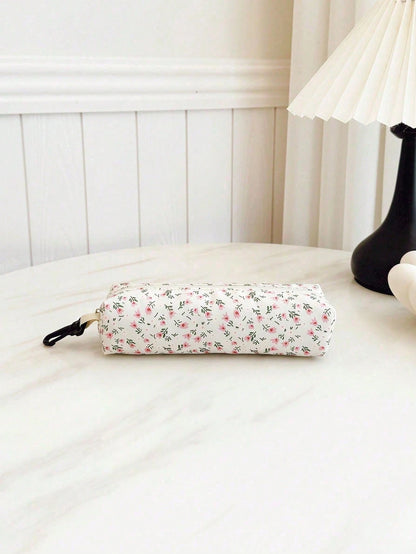 Versatile Fashion Women's Ditsy Floral Double Backpack Combination Bag Student School Bag