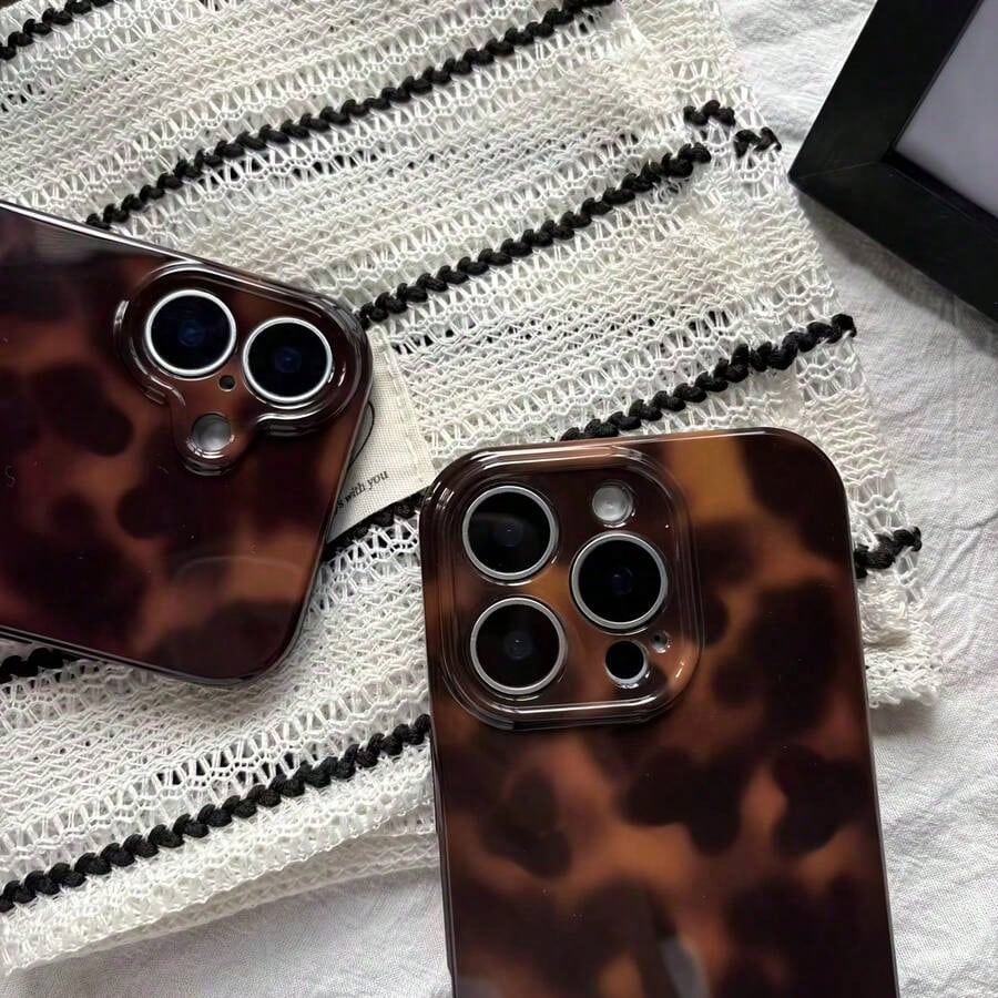 VESPOP Fashionable Leopard Gradient Color Phone Case Compatible With Apple 17 Pro Max/17 Air/ 16 Pro MAX/15 Pro Max/14 Pro/13 Pro/12/11, Personalized Phone Case For Men And Women, Middle Eastern Style