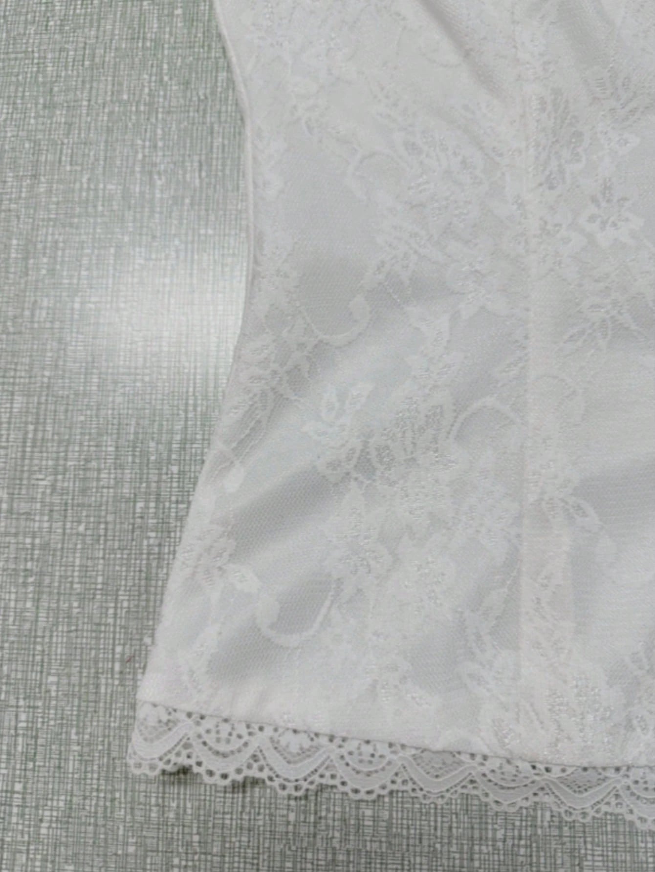 Vintage Western Style White Lace V-Neck Top, Summer Front Button Sleeveless Top, Elegant For Vacation/Party Casual, Boho Chic