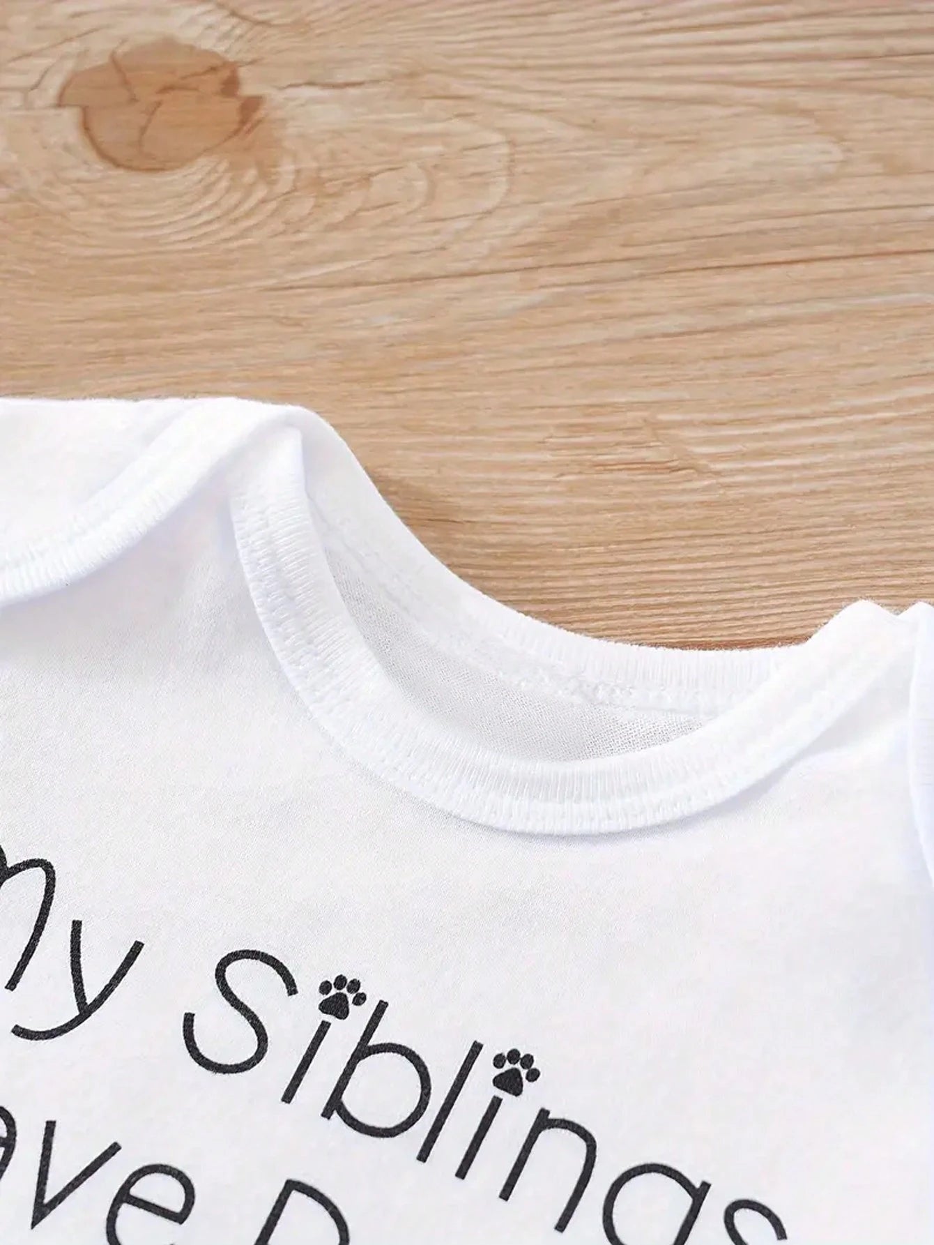 Vintaside Kids Baby Boy "My Siblings Have Paws" Cute And Comfy Bodysuit