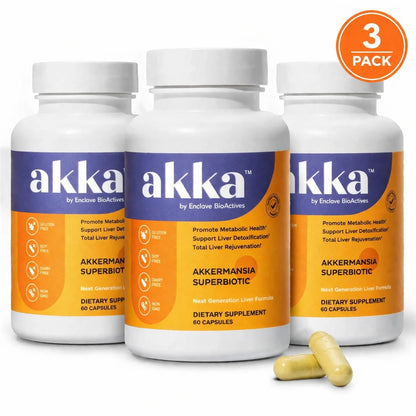 VPOAJ AKKA 3 Pack Premium Liver Cleanse Detox & Repair Superbiotic- Supports Liver Health & Function, Boosts Energy, Digestion & Metabolism With Bioavailable Pasteurized Akkermansia, Non-GMO, Gluten