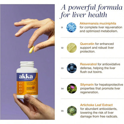 VPOAJ AKKA 3 Pack Premium Liver Cleanse Detox & Repair Superbiotic- Supports Liver Health & Function, Boosts Energy, Digestion & Metabolism With Bioavailable Pasteurized Akkermansia, Non-GMO, Gluten