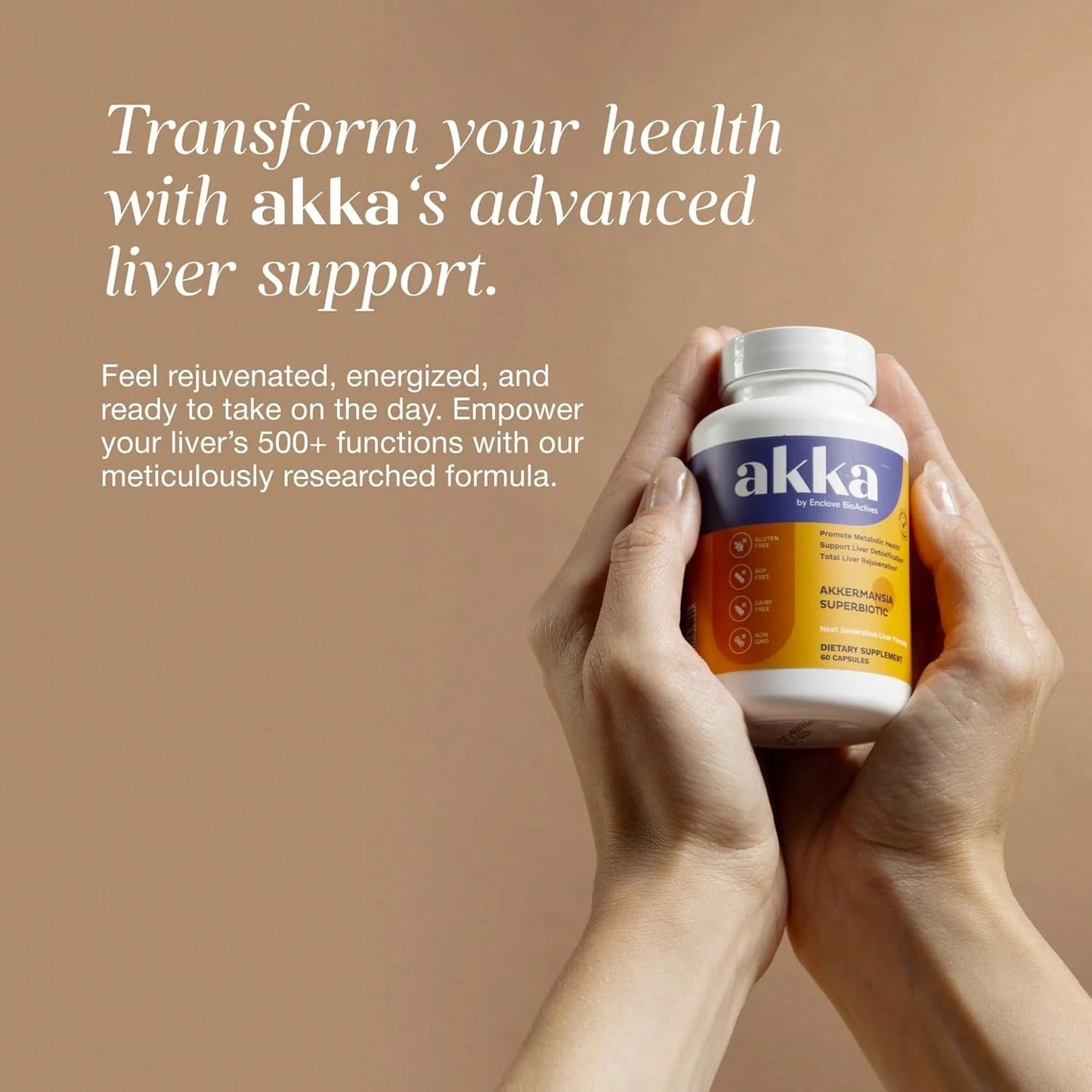 VPOAJ AKKA 3 Pack Premium Liver Cleanse Detox & Repair Superbiotic- Supports Liver Health & Function, Boosts Energy, Digestion & Metabolism With Bioavailable Pasteurized Akkermansia, Non-GMO, Gluten