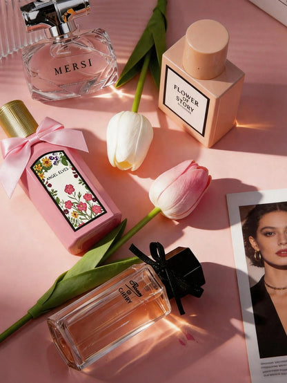 WARMKISS 4-Piece Set Of Fresh And Elegant And Fresh Ladies' Perfumes, Blending The Flavors Of Fresh Fruits And Delicate Floral Scents, Is Naturally Refreshing And Gentle. It Is Suitable For Daily Com