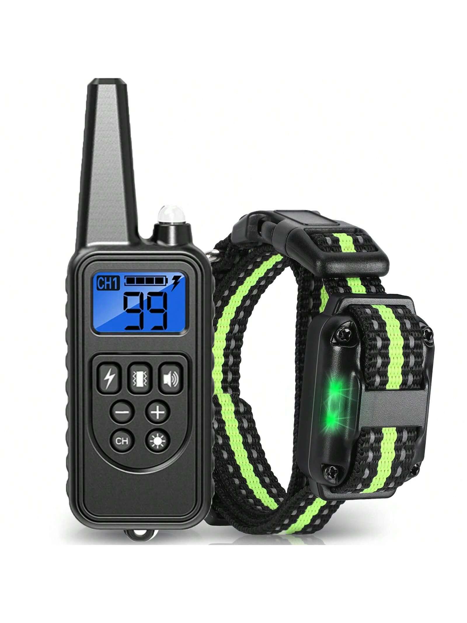 Waterproof Dog Training Collar, Remote Range 2600ft, 3 Training Modes: Beep, Shock, Vibration, Rechargeable Shock Collar Suitable For Small, Medium And Large Dogs, Remote And Collar Both Have LED Ligh