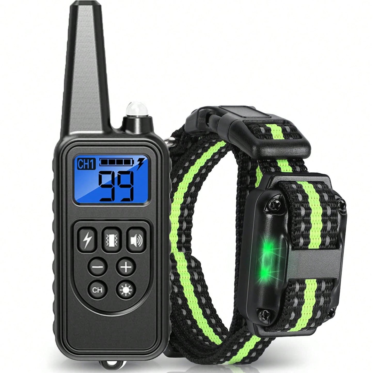 Waterproof Dog Training Collar, Remote Range 2600ft, 3 Training Modes: Beep, Shock, Vibration, Rechargeable Shock Collar Suitable For Small, Medium And Large Dogs, Remote And Collar Both Have LED Ligh
