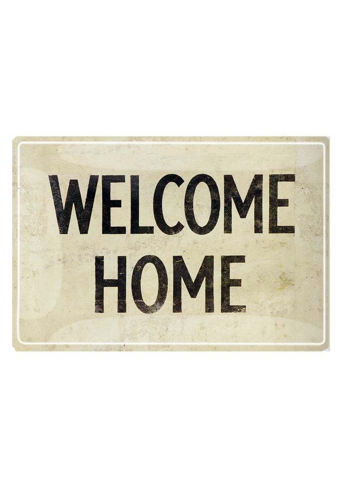 Welcome Home Parchment Decoupage Glass Tray - Ben's Garden