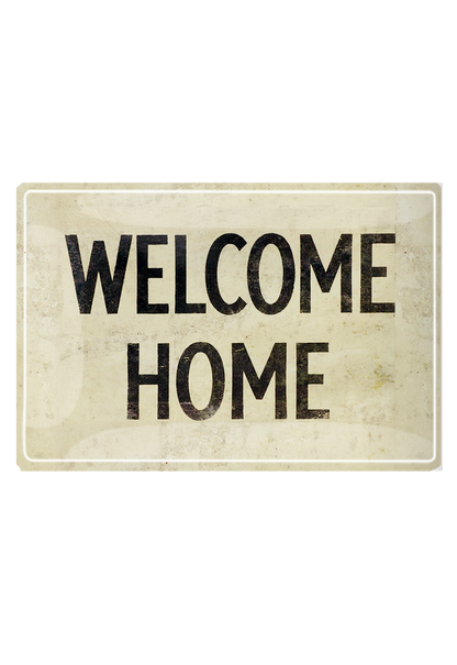 Welcome Home Parchment Decoupage Glass Tray - Ben's Garden