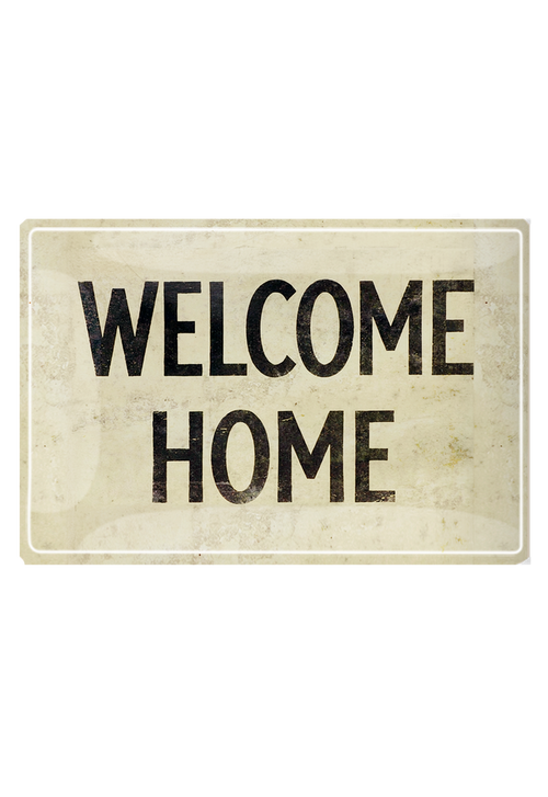 Welcome Home Parchment Decoupage Glass Tray - Ben's Garden