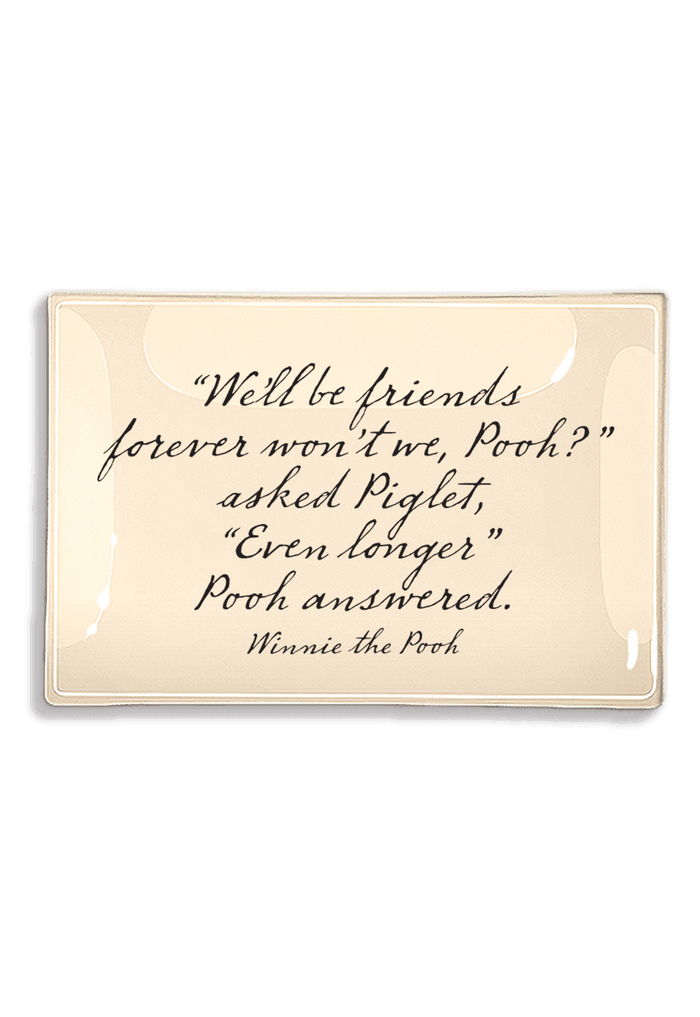 We'll Be Friends Forever Decoupage Glass Tray - Ben's Garden