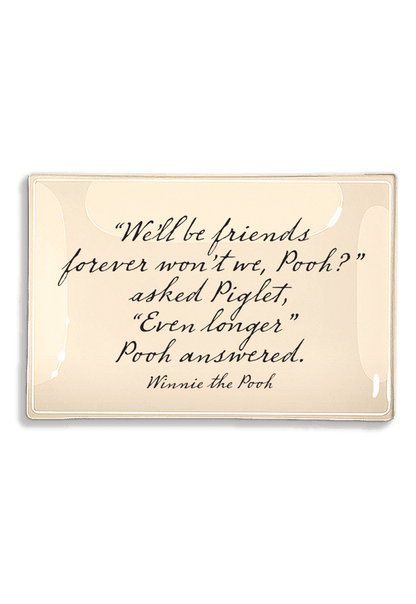 We'll Be Friends Forever Decoupage Glass Tray - Ben's Garden
