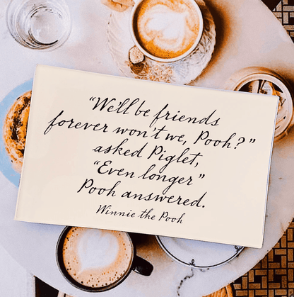 We'll Be Friends Forever Decoupage Glass Tray - Ben's Garden