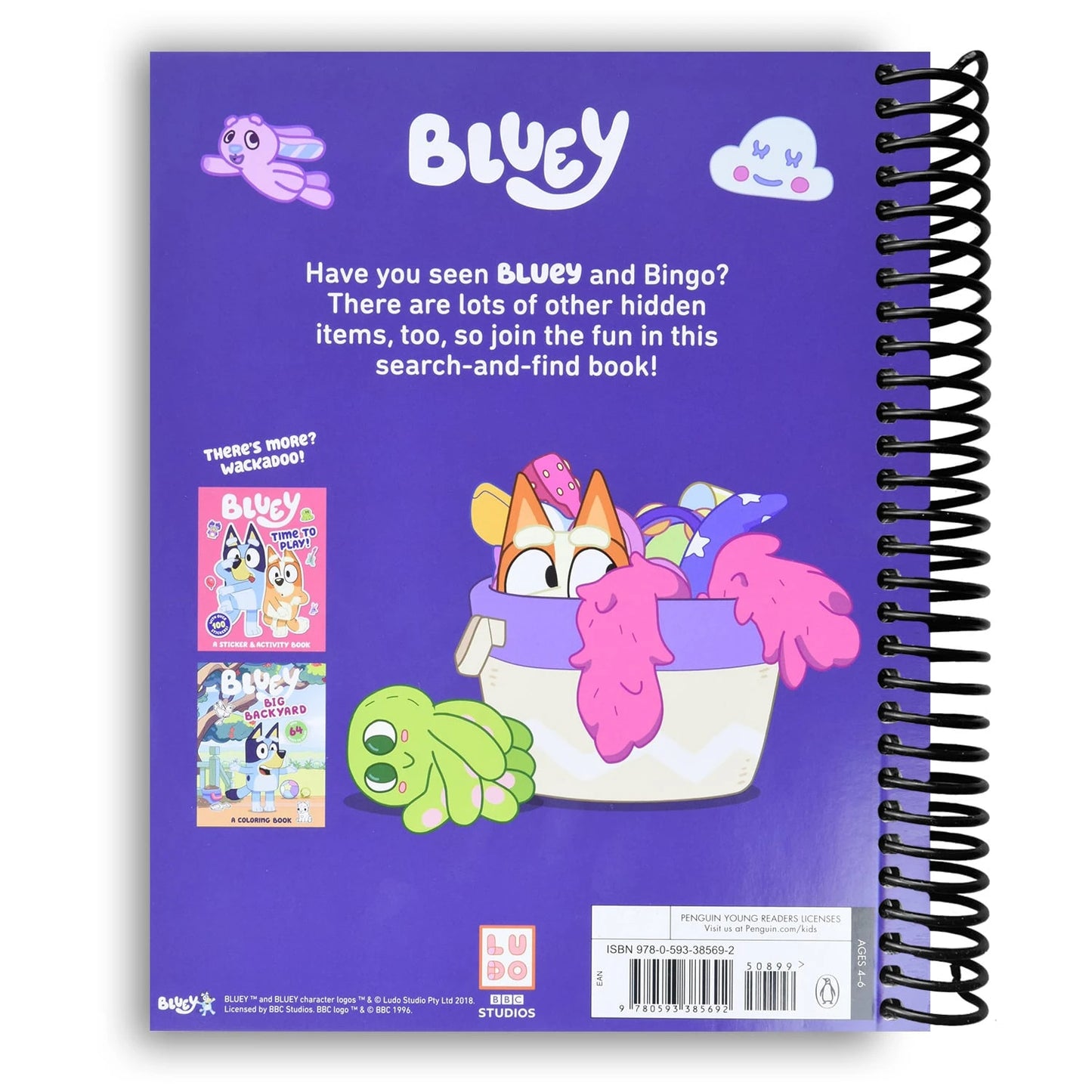 Where's Bluey? Spiral-Bound Search And Find Book For Kids – Official Bluey Activity Book, Look And Find, Hidden Pictures, Seek And Spot Game, Preschool Learning, Early Education, Toddler & Children Ag