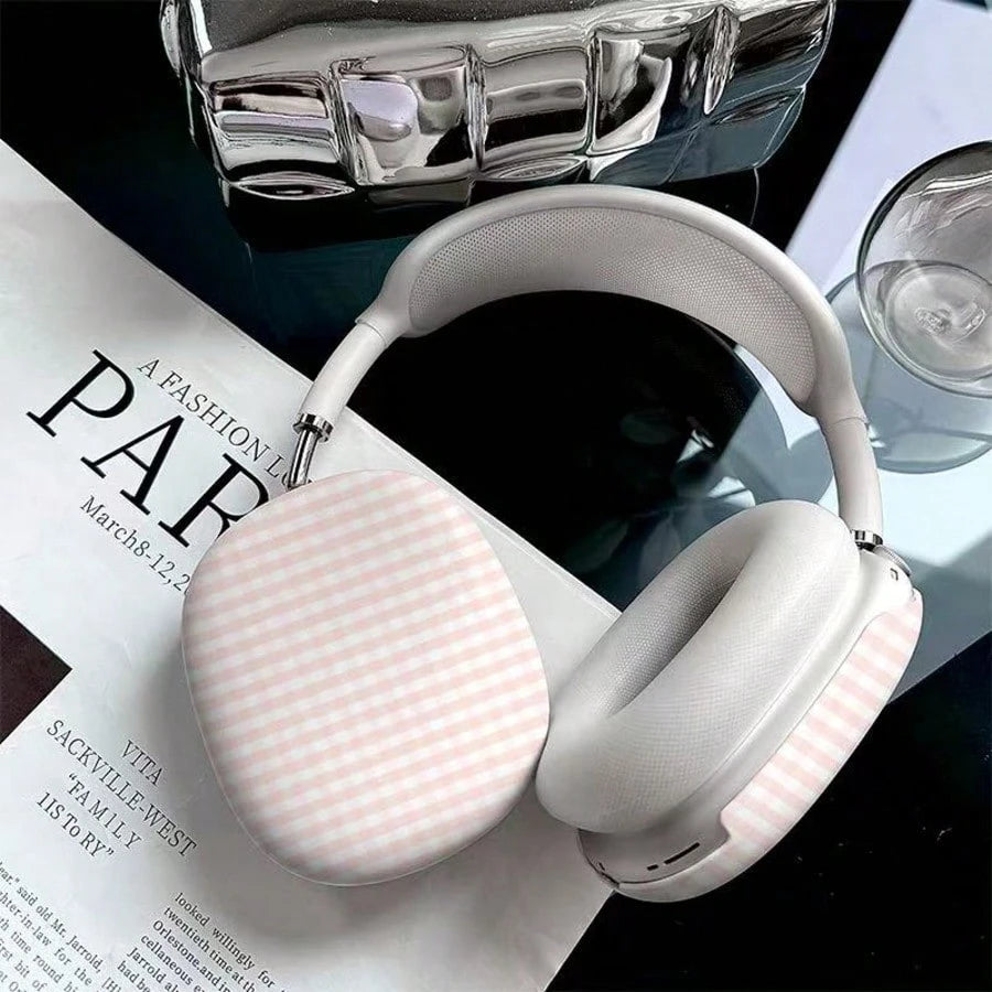 White Pink Polka Dot Polka Dot Pink Bluetooth Headphone Case Girly Ins Style Spring Easter Gift
