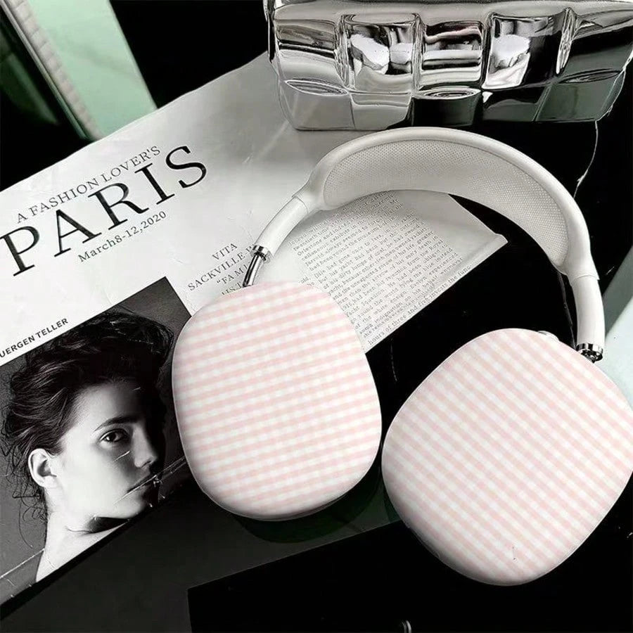 White Pink Polka Dot Polka Dot Pink Bluetooth Headphone Case Girly Ins Style Spring Easter Gift