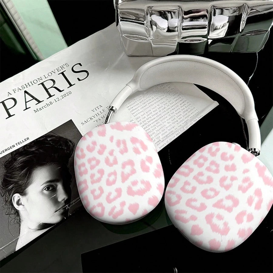 White Pink Polka Dot Polka Dot Pink Bluetooth Headphone Case Girly Ins Style Spring Easter Gift