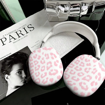White Pink Polka Dot Polka Dot Pink Bluetooth Headphone Case Girly Ins Style Spring Easter Gift