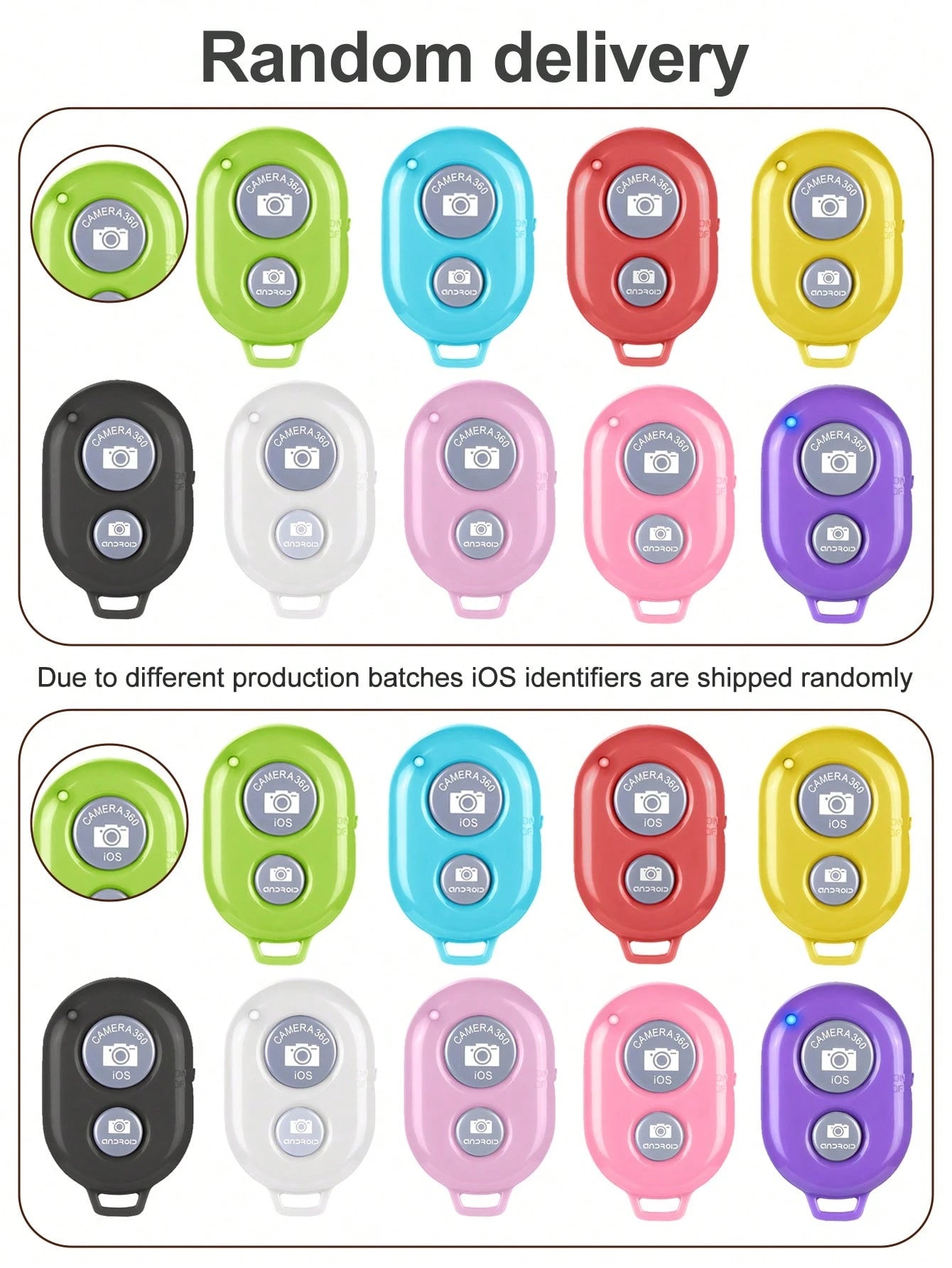 Wireless Camera Shutter Remote Control For Smartphones- Compatible With IOS/Android, IPod, Tablets, HD Selfie Shutter, For Taking Photos And Videos. Remote Shutter Suitable For Summer Vacation, Trave