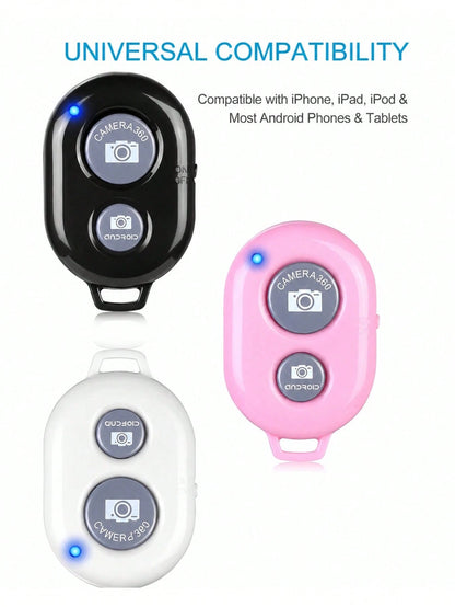 Wireless Camera Shutter Remote Control For Smartphones- Compatible With IOS/Android, IPod, Tablets, HD Selfie Shutter, For Taking Photos And Videos. Remote Shutter Suitable For Summer Vacation, Trave