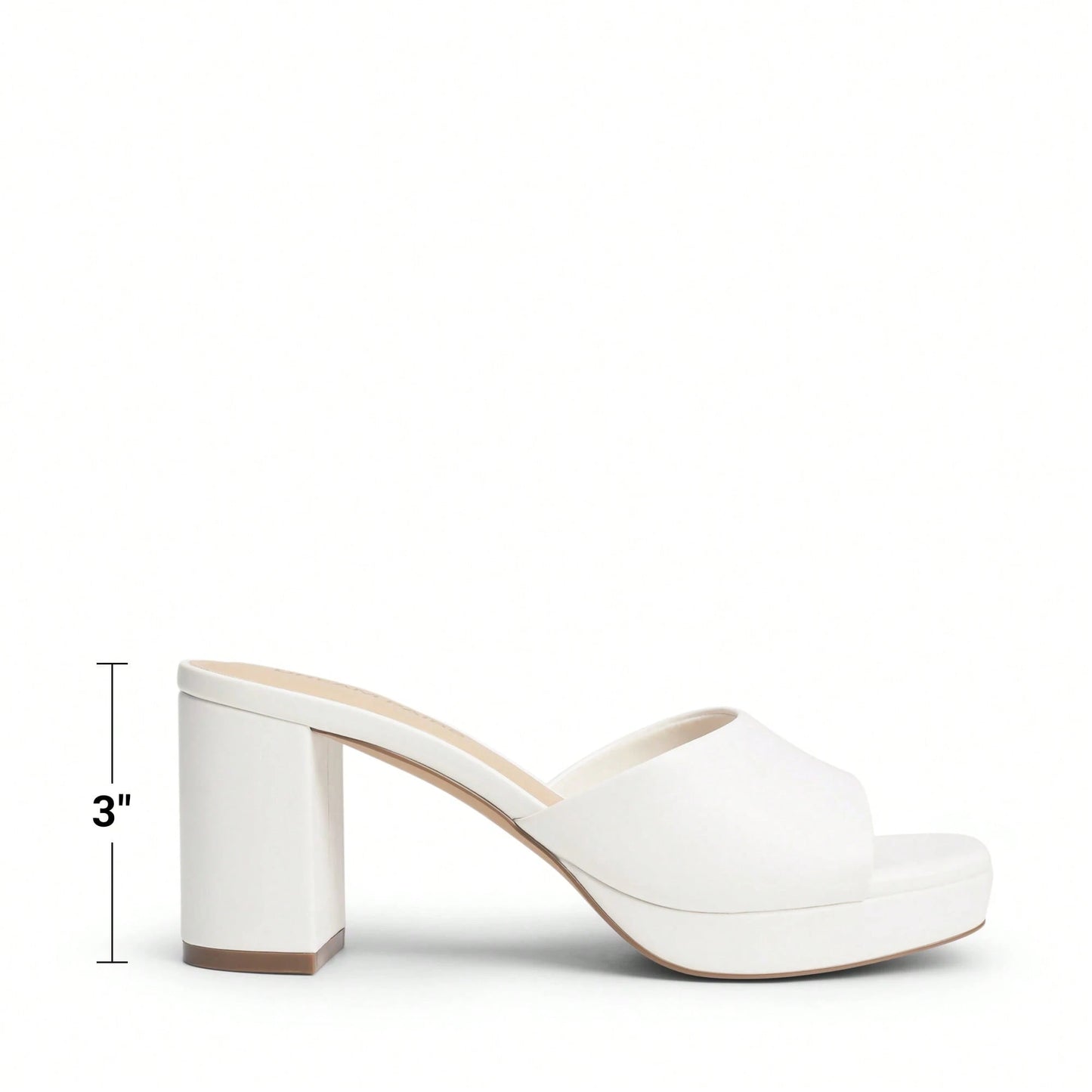 Women Minimalist Open Toe Heeled Mule Sandals Slip On, Thick Heel Casual High Heel Sandals For Outdoor Spring/Summer