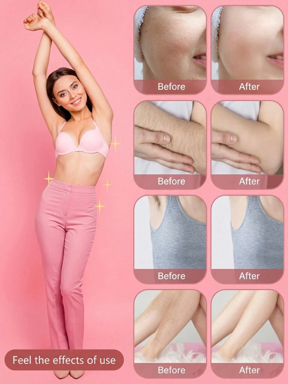 Women's 2-In-1 Dual-Head Electric Trimmer & Shaver, Wet & Dry Use, Full Body Hair Removal, Suitable For Bikini Line, Underarms, Legs, Arms And Face, Long Battery Life, Can Remove Facial Hair, Adjustab