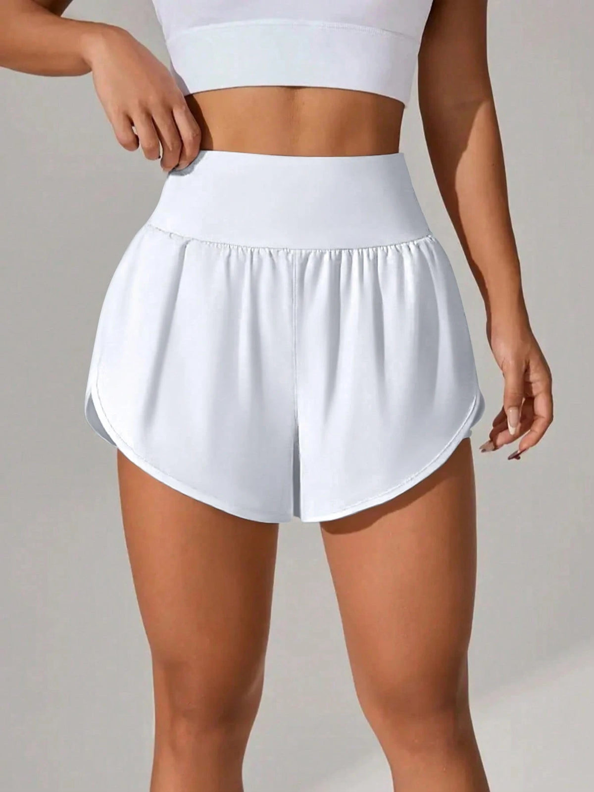 Women's Breathable Quick-Dry Sports Shorts, Summer White
