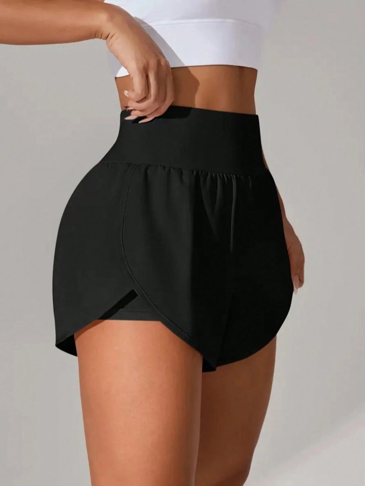 Women's Breathable Quick-Dry Sports Shorts, Summer White
