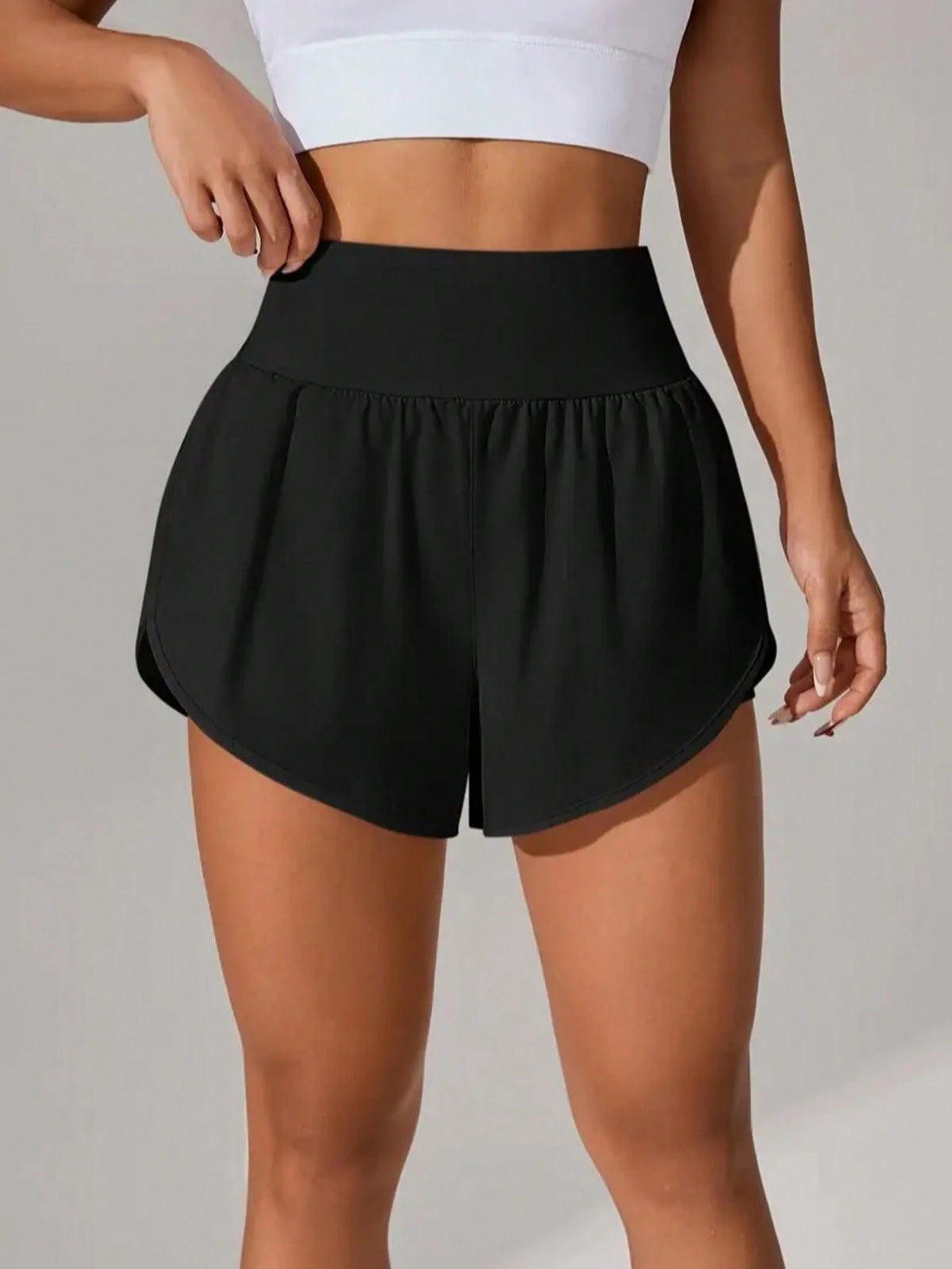 Women's Breathable Quick-Dry Sports Shorts, Summer White