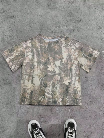 Women's Casual Loose Camouflage Print Short Sleeve T-Shirt
