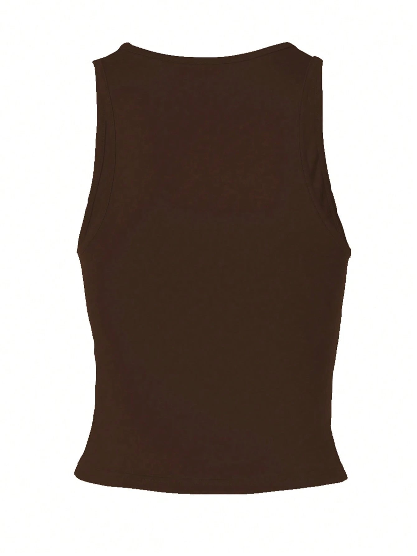 Women's Casual Solid Color Fitted Crop Top, Sexy Camisole For Street, Daily Wear, Vacation, Spring/Summer