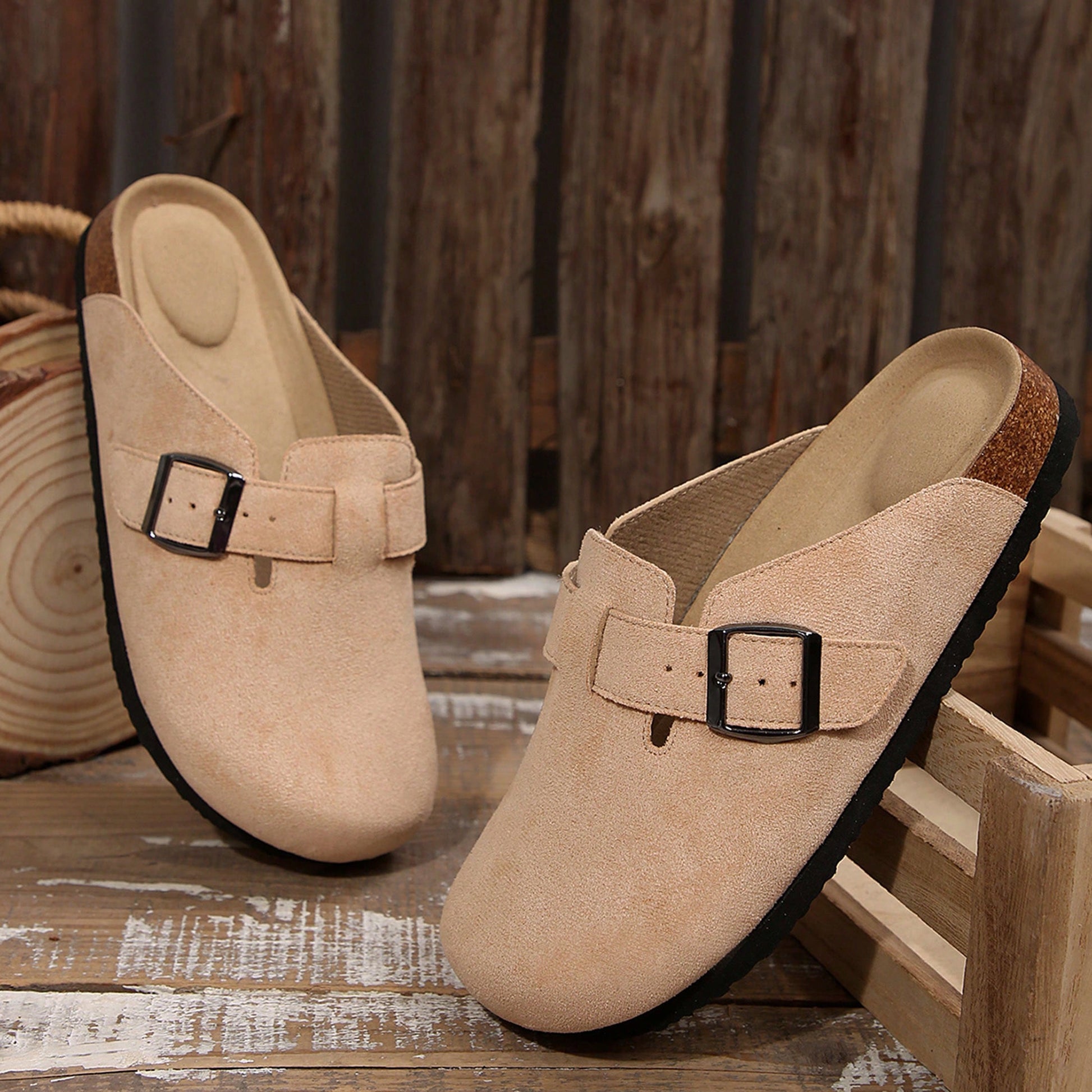 Women's Comfort Cork Footbed Clog, Beach Essentials Womens Sandals Cork Footbed