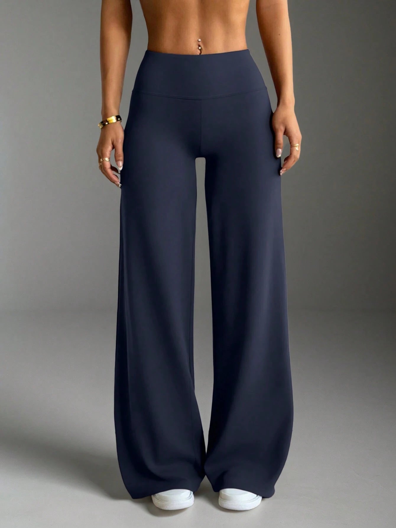Women's Commuting Sports Elegant Modern Workplace Solid Color Slim Fit Flare Pants Spring