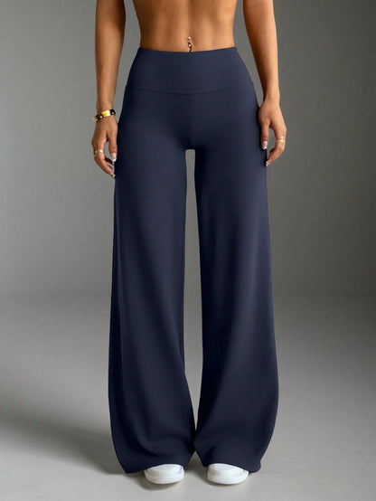 Women's Commuting Sports Elegant Modern Workplace Solid Color Slim Fit Flare Pants Spring