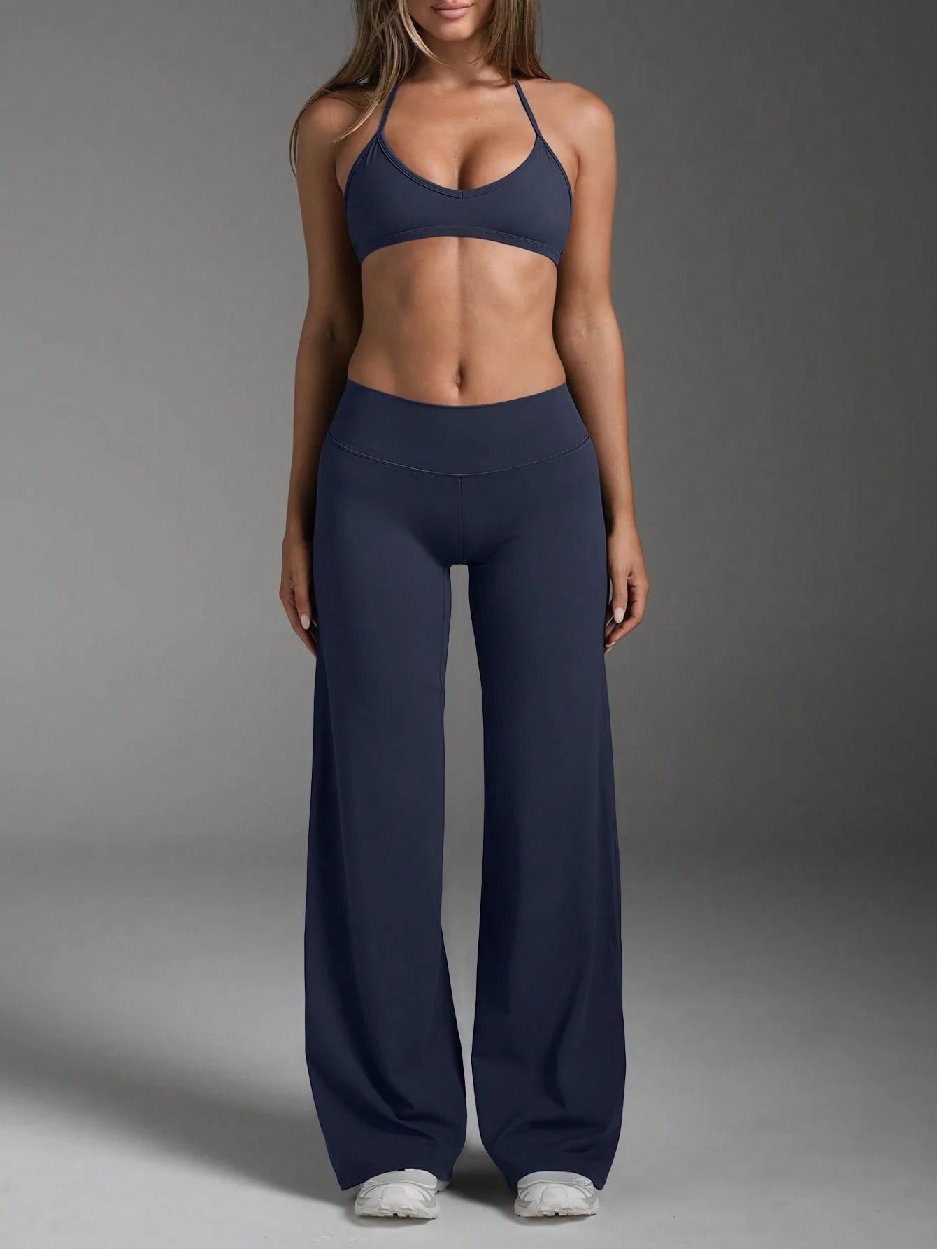 Women's Commuting Sports Elegant Modern Workplace Solid Color Slim Fit Flare Pants Spring