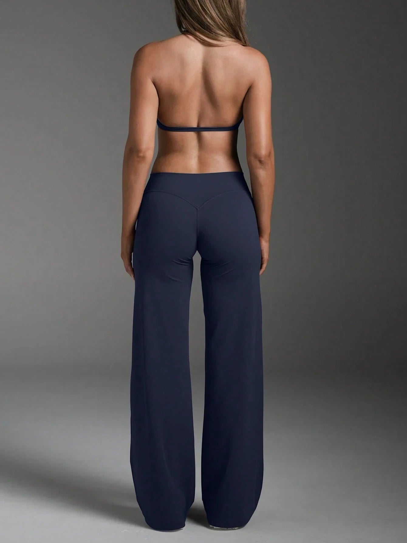Women's Commuting Sports Elegant Modern Workplace Solid Color Slim Fit Flare Pants Spring