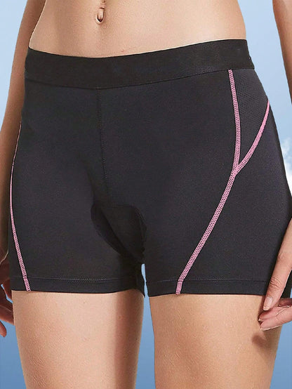 Women's Cycling Shorts With Silicone Pad, Elastic High Waist And Butt Lifter, One Piece Cycling Outfit Biker Shorts Pink Summer Sports