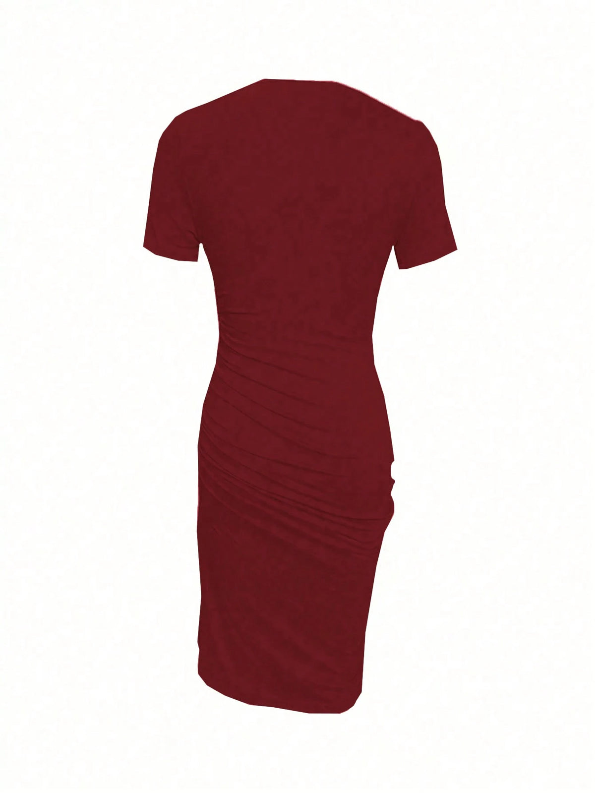 Women's Distressed High Slit Short Sleeve Dress