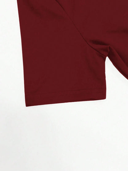 Women's Distressed High Slit Short Sleeve Dress