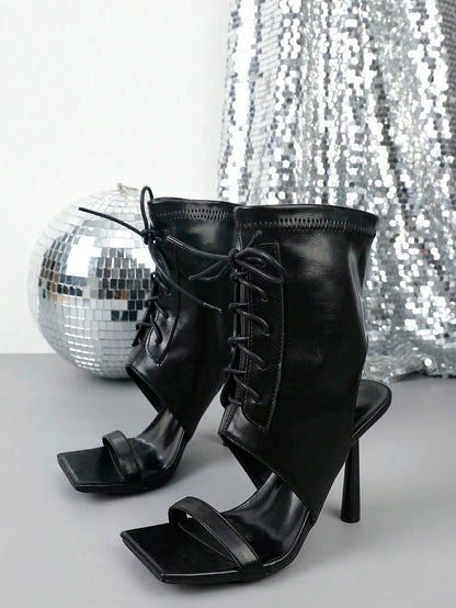 Women's Elegant Strap High Heel Sandals, Suitable For Commuting
