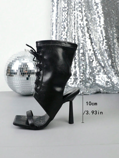 Women's Elegant Strap High Heel Sandals, Suitable For Commuting