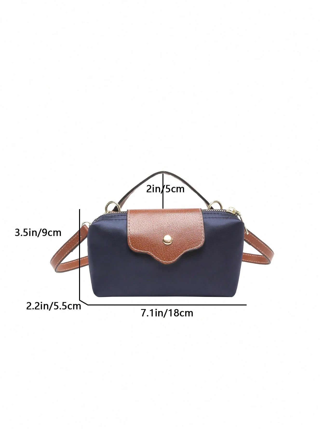 Women's Fabric Nylon Mini Minimalist Crossbody Bag, Magnetic Dumpling Shaped Design, Casual Cute Fashion Handbag