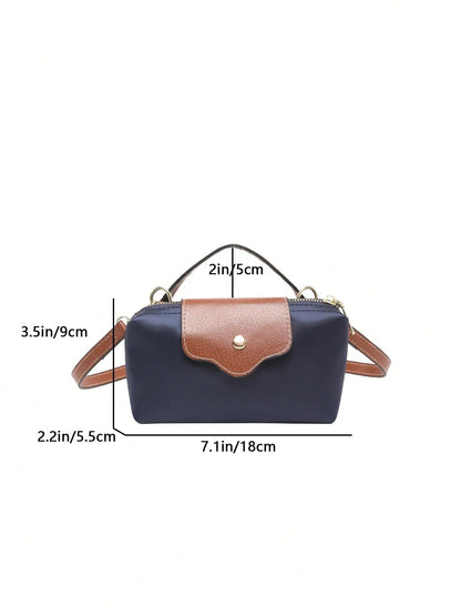 Women's Fabric Nylon Mini Minimalist Crossbody Bag, Magnetic Dumpling Shaped Design, Casual Cute Fashion Handbag