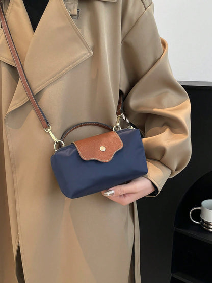 Women's Fabric Nylon Mini Minimalist Crossbody Bag, Magnetic Dumpling Shaped Design, Casual Cute Fashion Handbag