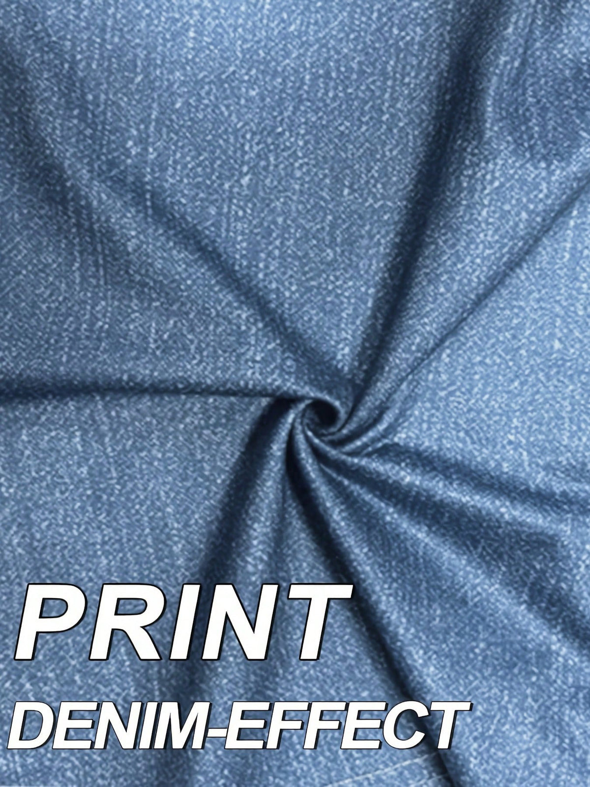 Women's High Stretch Flare Pants, Denim Effect Print- Slim Fit Retro Style Trousers, Comfortable Breathable Casual Pants Spring