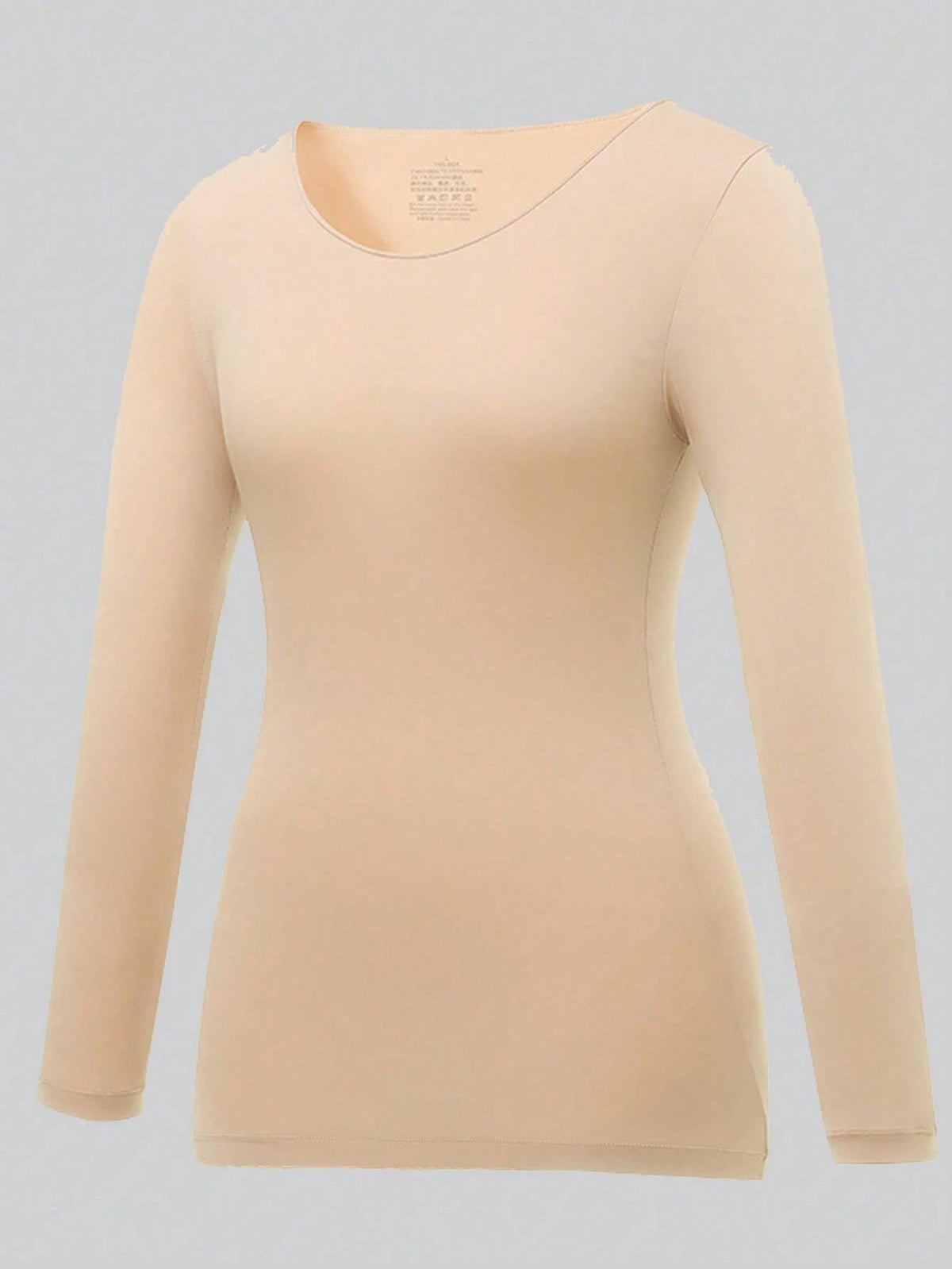 Women's Seamless Inner Top Ultra-Thin Warm Thermal Underwear Long Sleeve Round Neck High Elasticity Autumn/Winter Style