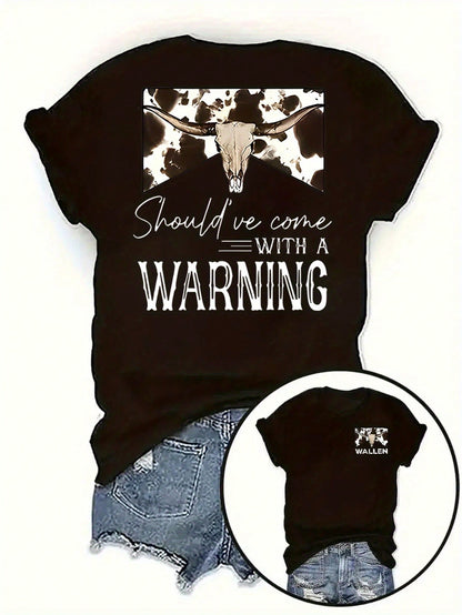 Women'S Short Sleeved Shirt, Western Dairy Cow Design, Holiday Short Sleeved T-Shirt, 180G Pure Double-Sided Printed Round Neck Short Sleeved T-Shirt, Fashionable Single Piece