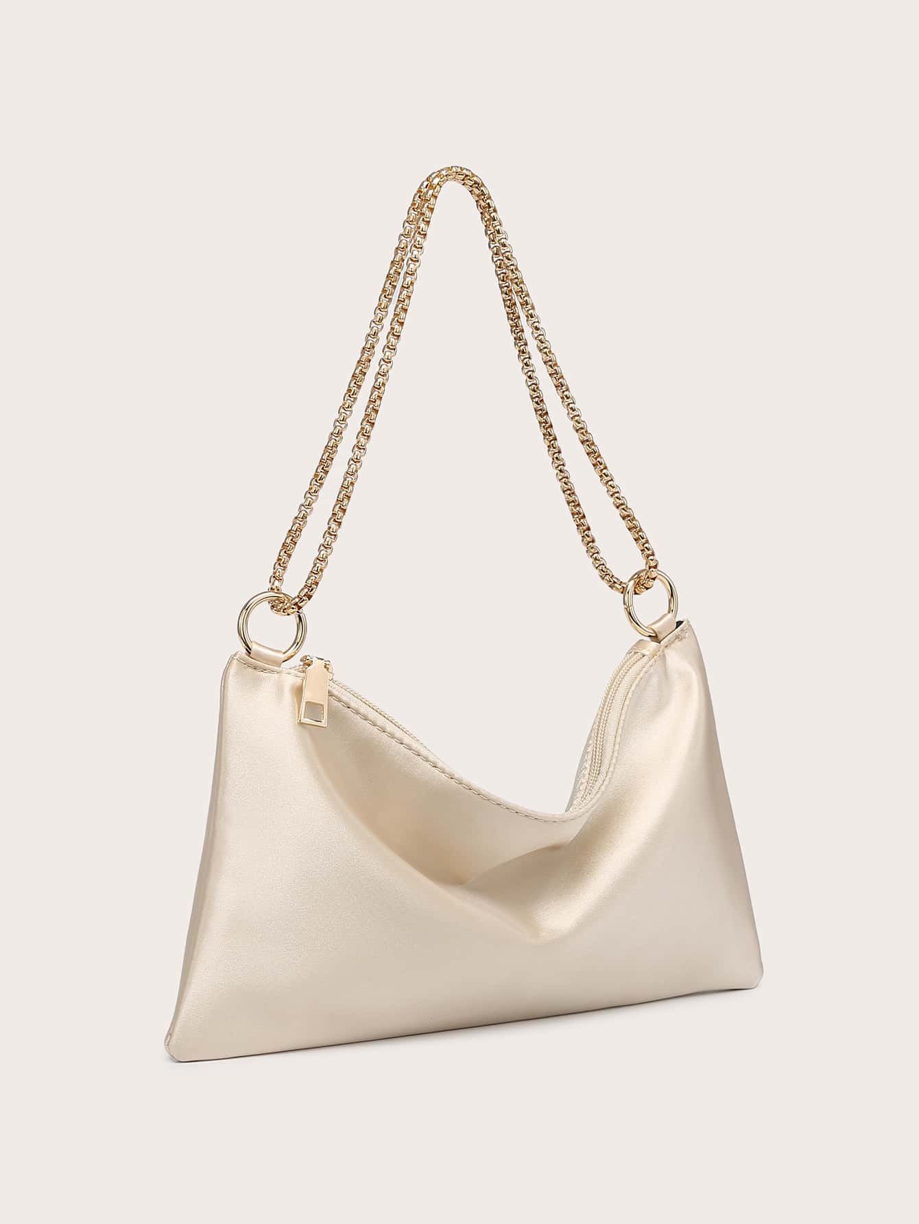 Women's Silk Satin Evening Crossbody Bag, Decorated With Rhinestones, Fashionable, Lightweight, Compact, Suitable For Parties And Outings