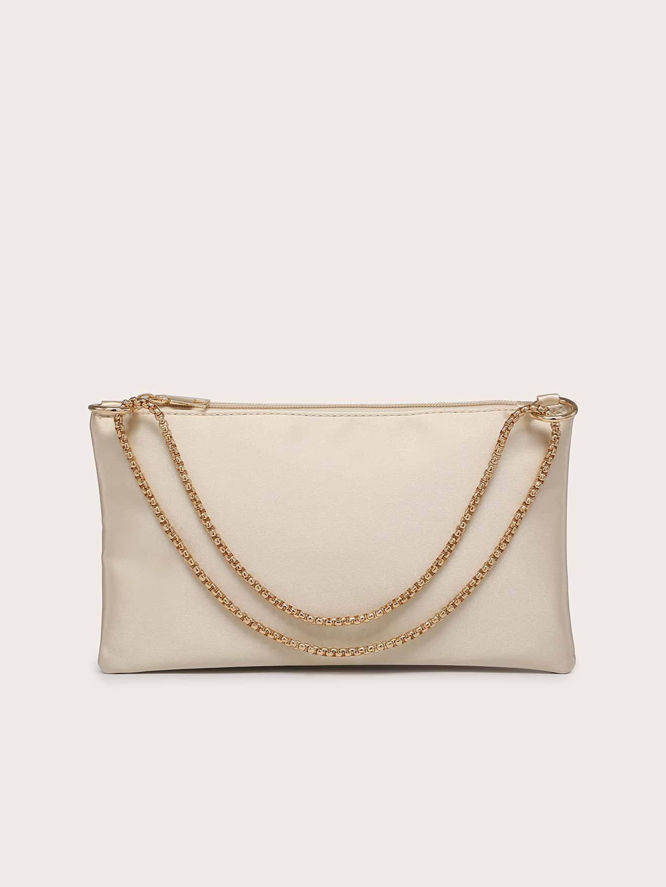 Women's Silk Satin Evening Crossbody Bag, Decorated With Rhinestones, Fashionable, Lightweight, Compact, Suitable For Parties And Outings